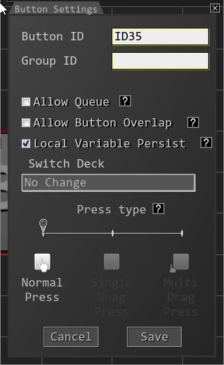 Button Settings