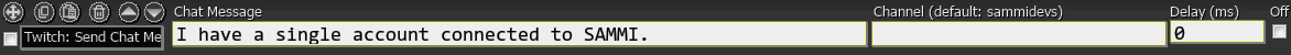 Chat Message command with single Twitch account linked