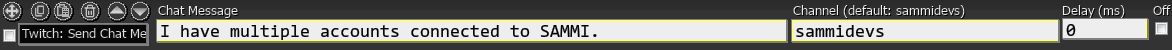 Chat Message command with multiple Twitch accounts linked